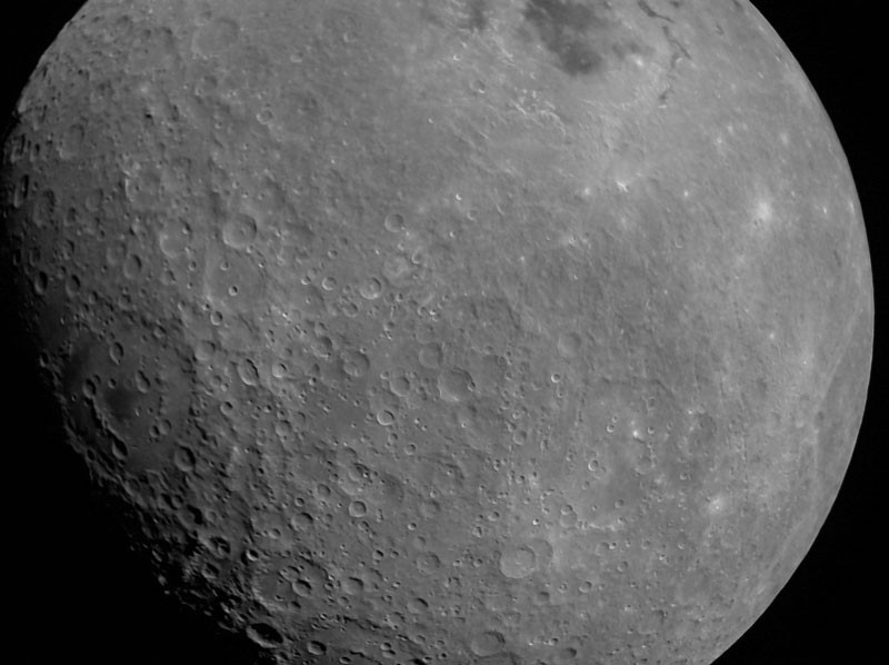 Moon as viewed by Chandrayaan-2 LI4 Camera on 21 August 2019 19:03 UT
