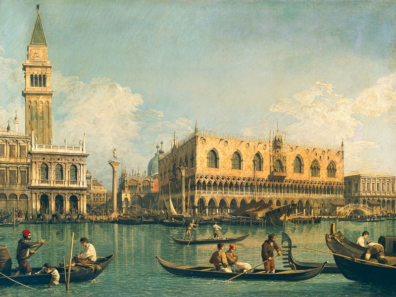 The Molo from Bacino di San Marco by Canaletto.