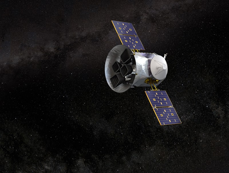 Illustration of NASA's Transiting Exoplanet Survey Satellite, TESS