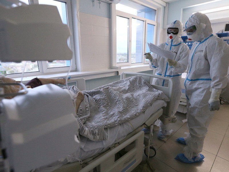 Hospital for COVID-19 patients at Moscow's Vishnevsky National Medical Research Centre of Surgery.