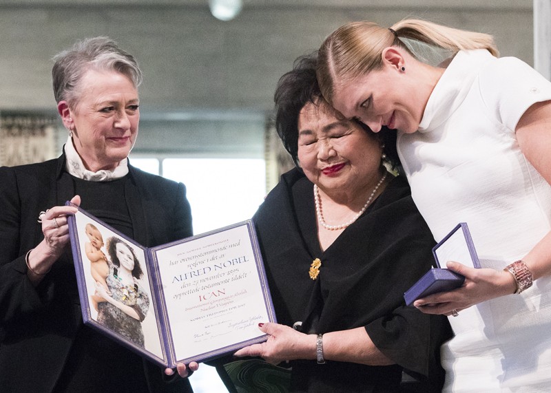 The award ceremony of the Nobel Peace Prize to ICAN