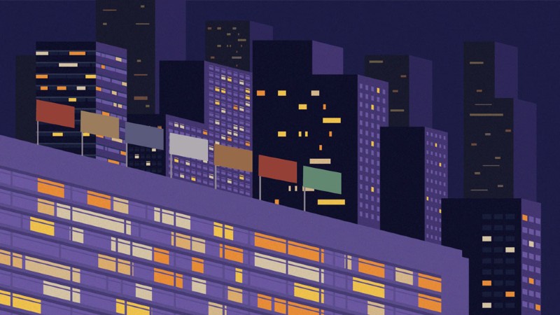 Graphical illustration of New York skyline