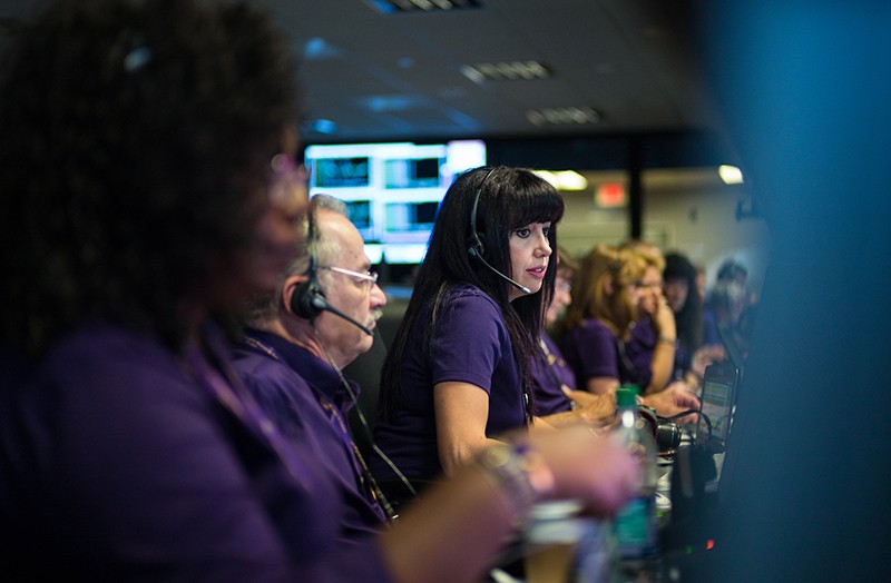 Cassini's mission control room during its final plunge into Saturn