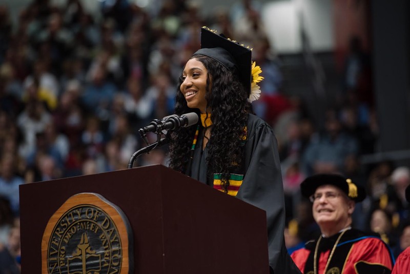 Jenea Adams commencement speech at graduation