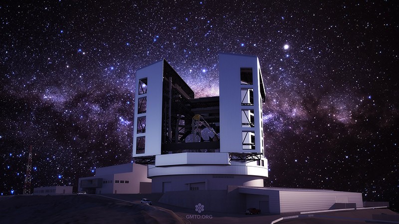 A rendering of The Giant Magellan Telescope, currently being constructed at Las Campanas Observatory in Chile.