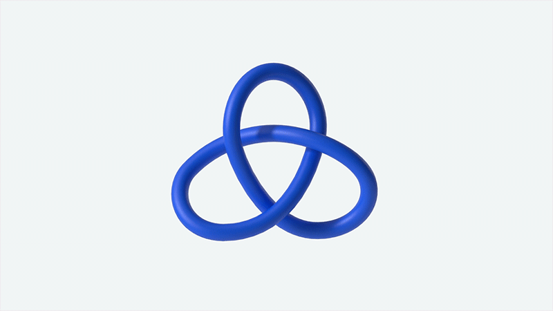 Animated gif of a moving knot