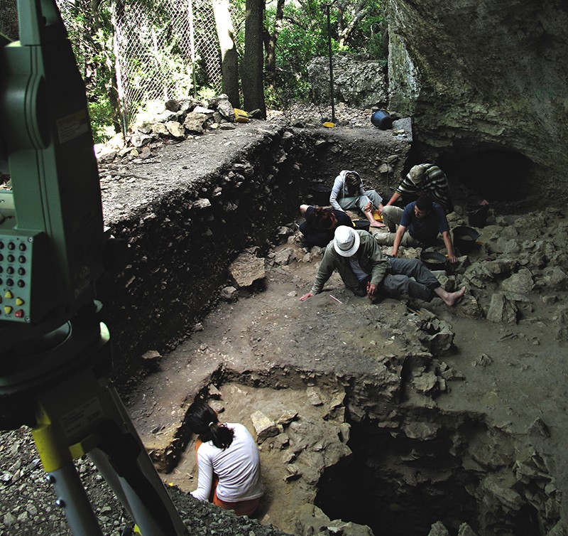 View of the excavation.