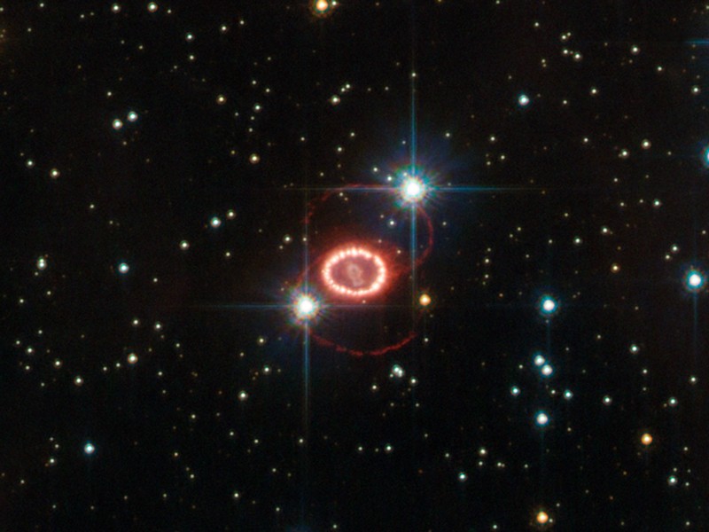 Supernova SN 1987A from the NASA/ESA Hubble Space Telescope.