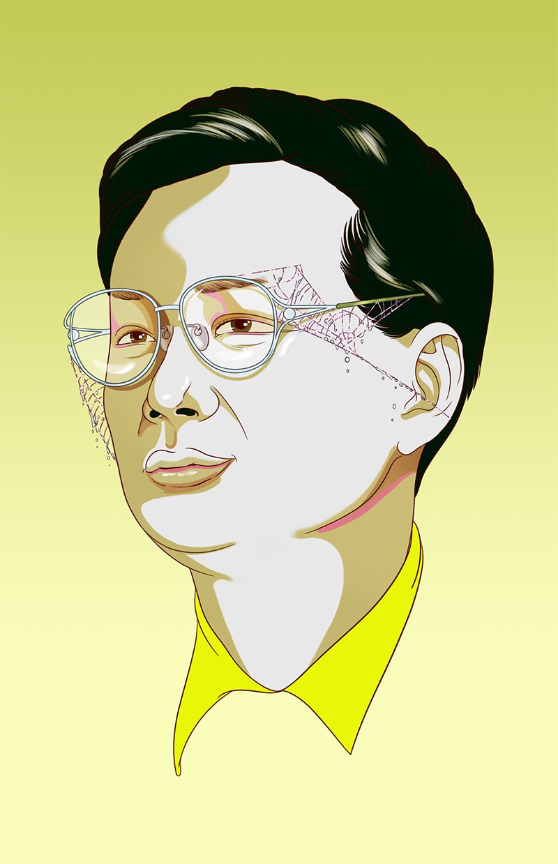 Illustrated portrait of Lei Jiang