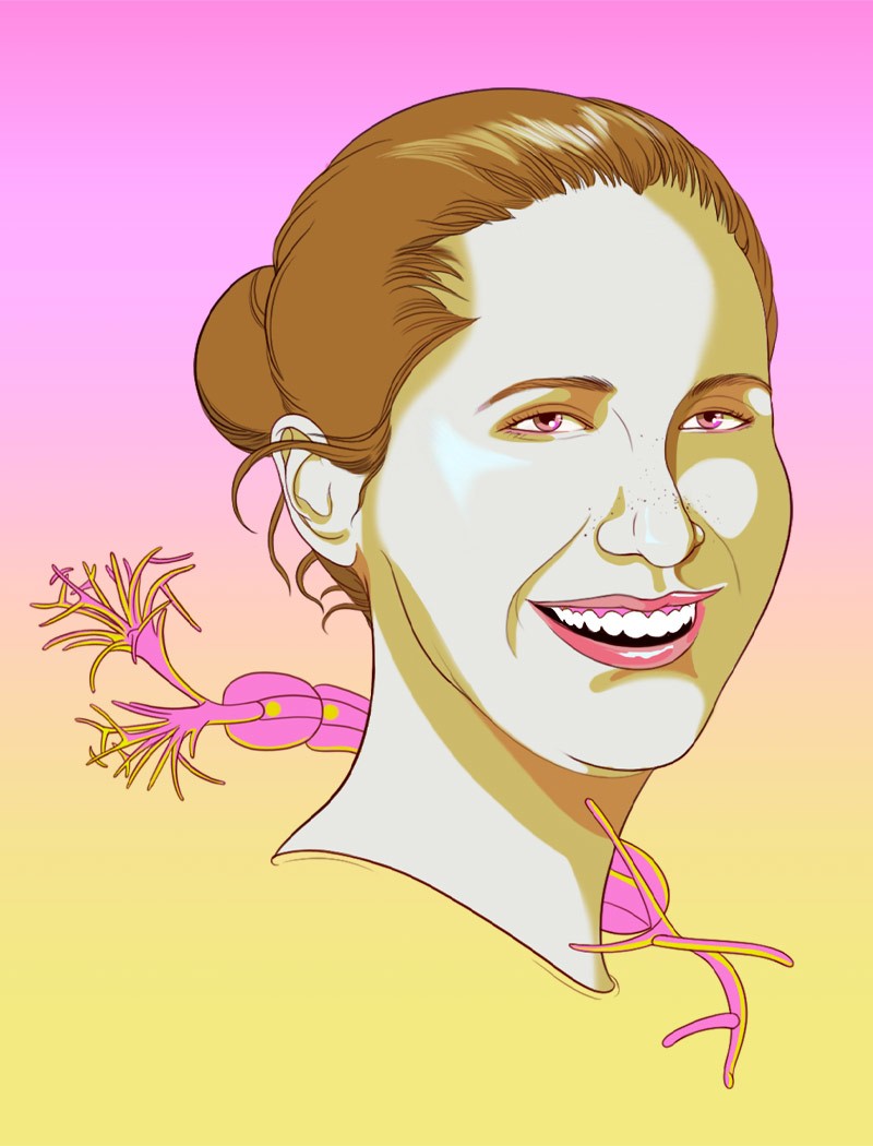 Illustrated portrait of Monika Schönauer