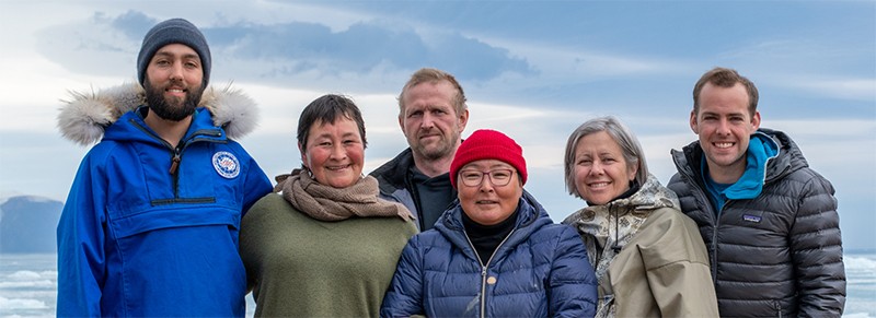 Dartmouth students and local people from Qaanaaq, Greenland in 2019.