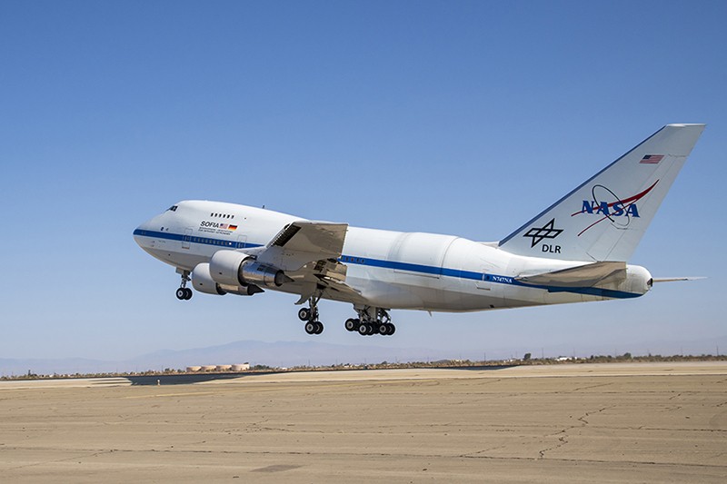 NASA's Stratospheric Observatory for Infrared Astronomy SOFIA lifts off from its base of operations in Palmdale, California, USA