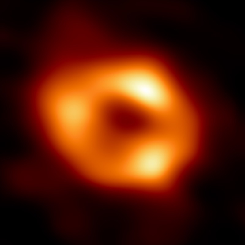 Sagittarius A*, the supermassive black hole at the centre of the Milky Way, captured by the Event Horizon Telescope