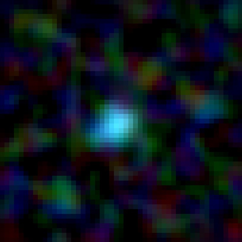 Image pixélisée de la galaxie de Maisie