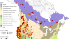 Drought triggers and sustains overnight fires in North America