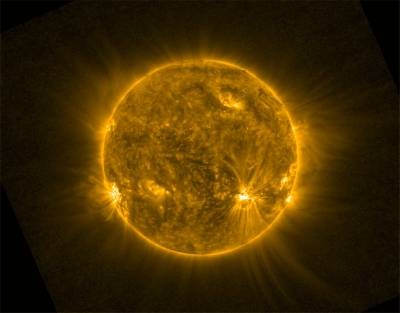 Close-up image of the Sun captured from space
