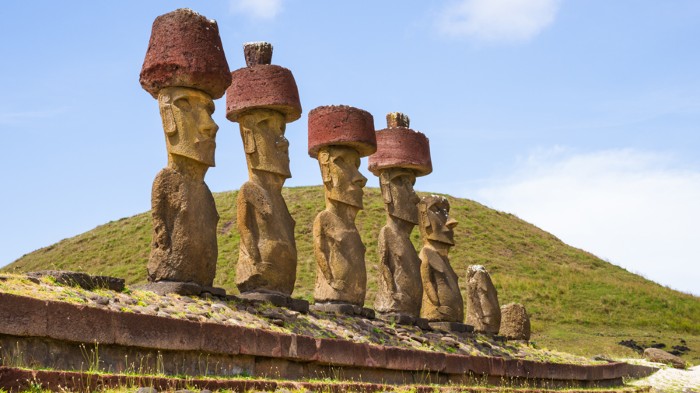 Samples from sites such as Anakena (pictured) helped researchers reveal the diet of ancient people on the island of Rapa Nui.