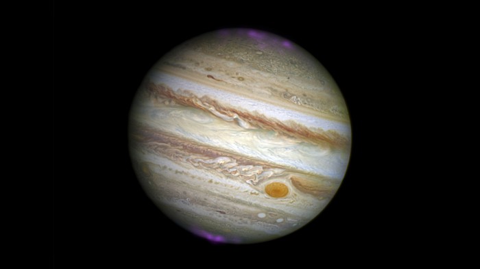 Jupiter’s north and south poles host dazzling auroras with surprising differences.