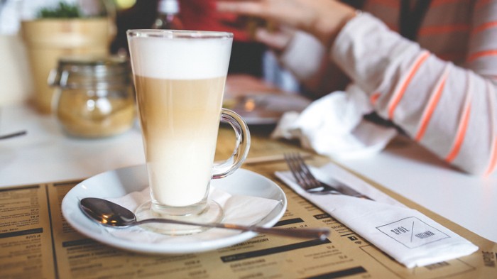 Latte showing banded layers.