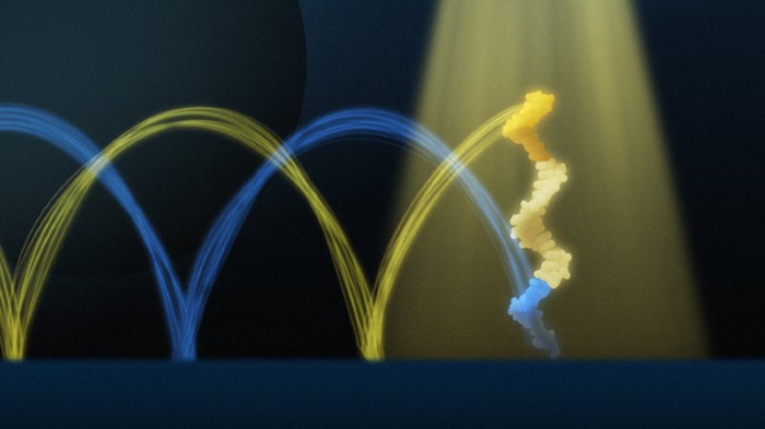 Illustration of cartwheeling DNA