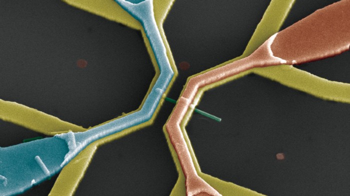 Scanning electron micrograph of the experimental device