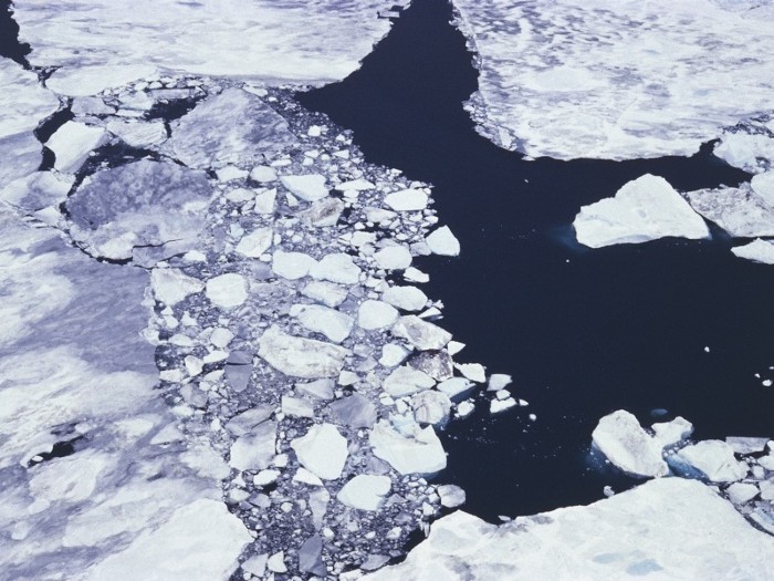 Aerial view of ice pack - Ross Sea, Antarctica.