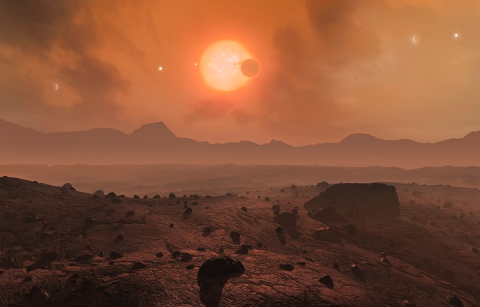 Trappist-1 is a red-dwarf star, the most common variety, located some 40 light-years away in Aquarius. In 2015, astronomers discovered that Trappist-1 was host to three earth-sized planets.