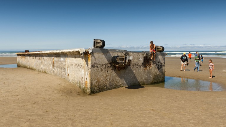 The 2011 tsunami tore loose objects from Japan’s waters, such as this dock, which came ashore on the Oregon coast.