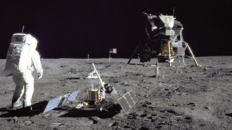 Reflectors placed on the Moon by astronauts reflect laser light sent from Earth, helping researchers to test general relativity.