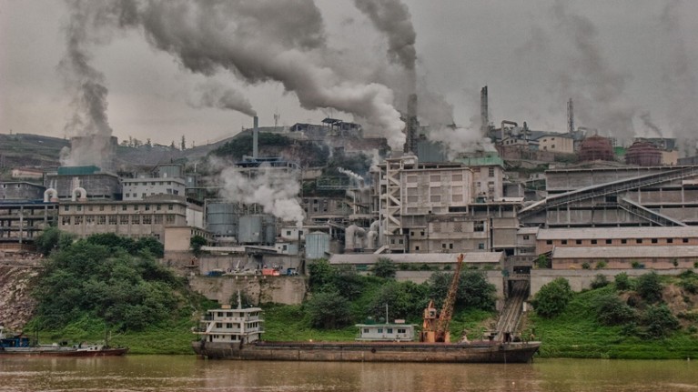 Coal-fired plants near Chongqin, China