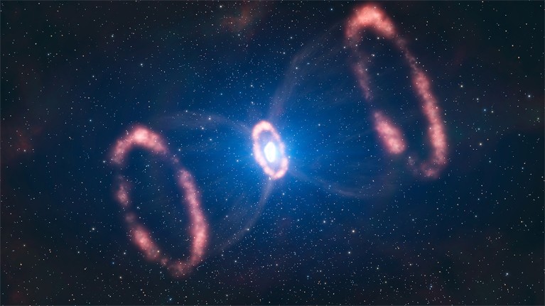 An artist’s impression of supernova 1987A
