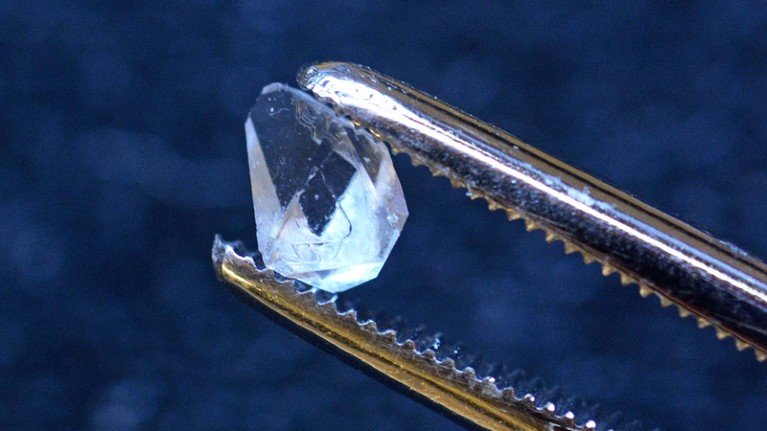 A crystal of mono ammonium phosphate