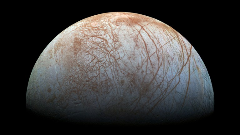 The surface of Jupiter's icy moon Europa