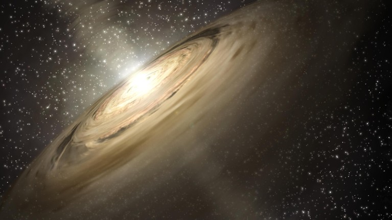 Artist's concept of a young solar system