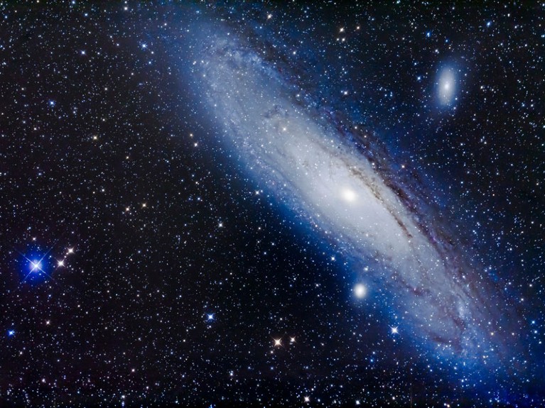 M31, the Andromeda Galaxy, with its companion galaxies.