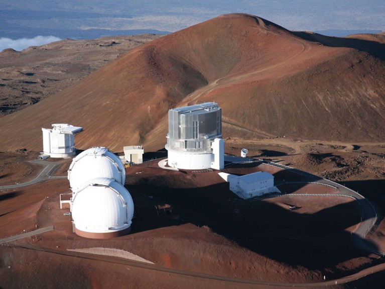 Domes on the summit of Mauna Kea.