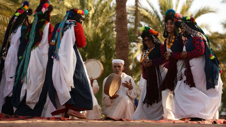 A traditional group from the city of Kalaat M'Gouna.