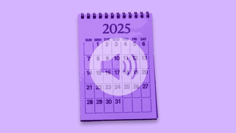 2025 calendar on lilac background