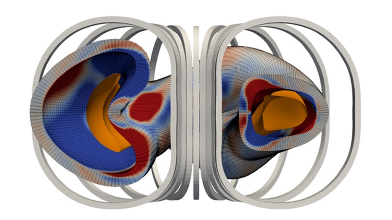 Numerical calculation of the distribution of permanent magnets needed to create a toroidal stellarator magnetic field.