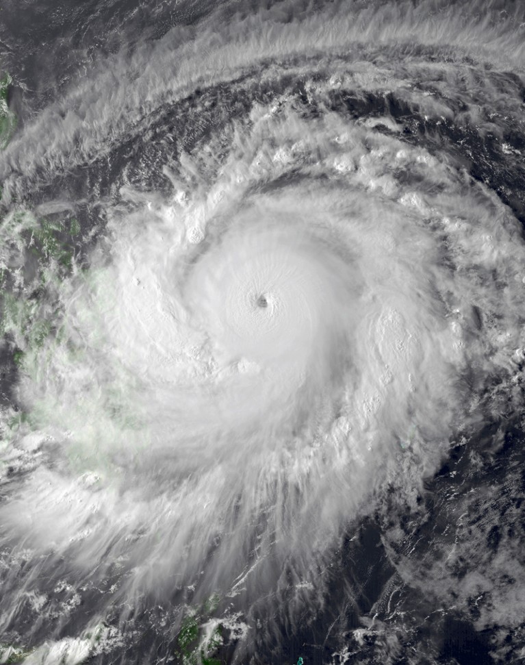 Satellite image of Super Typhoon Surigae