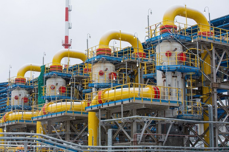 Gazprom PJSC's Nord Stream 2 Slavyanskaya Compressor Station in Ust-Luga, Russia.
