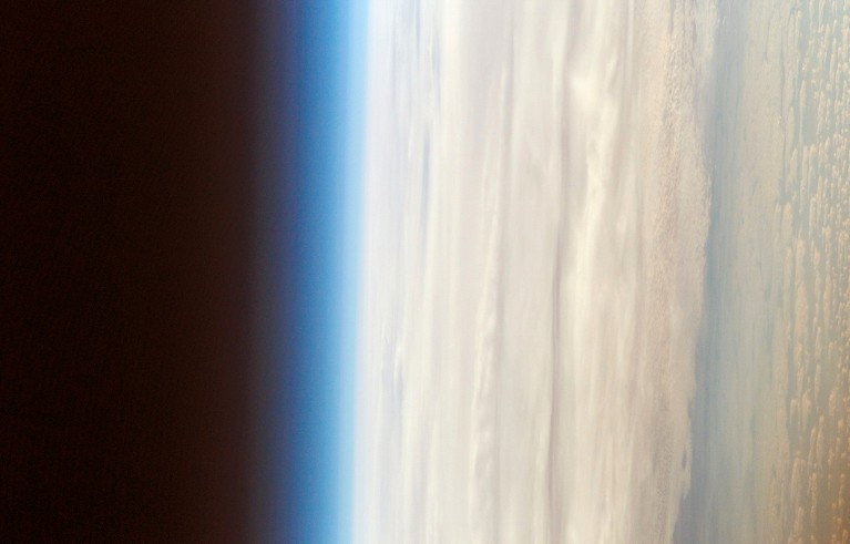 Earth’s atmosphere from space.
