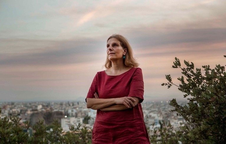Eleni Myrivili, chief heat officer for Athens, Greece, near her home in the city.