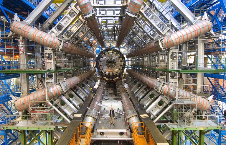 ATLAS detector, CERN. ATLAS (A Toroidal LHC Apparatus) is one of six detector experiments at the Large Hadron Collider (LHC) particle accelerator at CERN, Geneva.