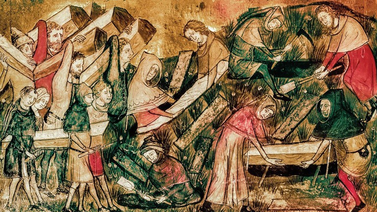 The Black Death in 1349 as recorded by historian Gilles le Muiset while Abbot in Tournai, France.