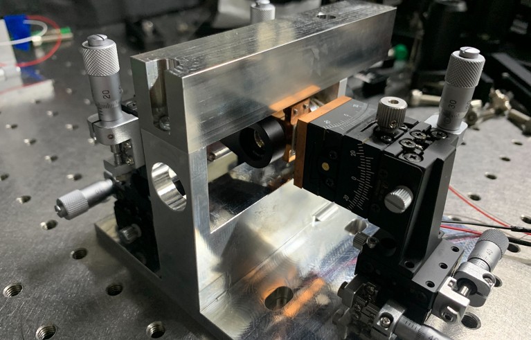 The optical parametric oscillator used as the quantum light source.