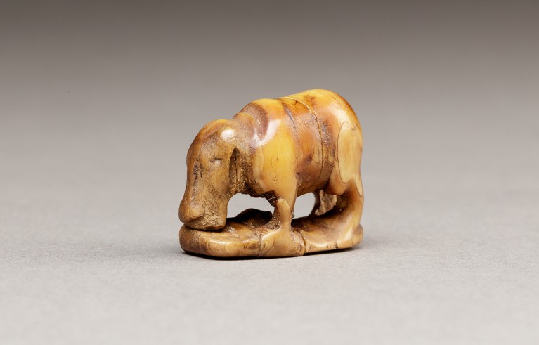 Figurine or amulet of a hippo on a sled, Early Dynastic Period, ca. 2960–2649 B.C.
