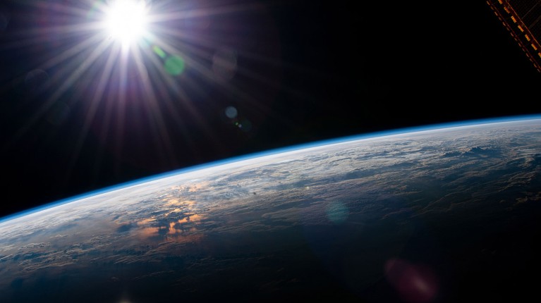 An orbital sunrise pictured from the International Space Station.