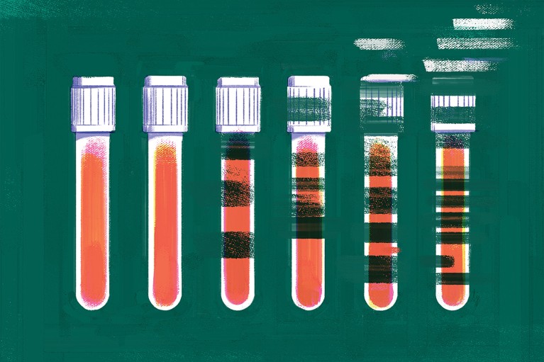 Illustration of blood test tubes