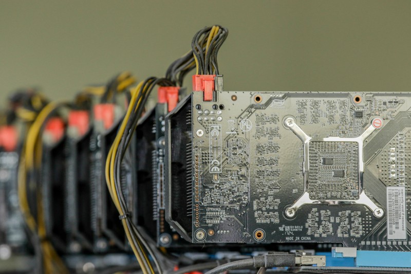Blockchain mining computer array in South Korea